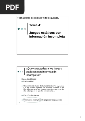 Juegos estáticos con información incompleta (Presentación)