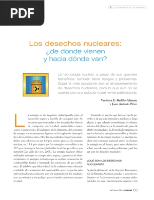 Los desechos nucleares: ¿de dónde vienen y hacia dónde van?