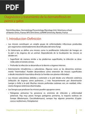 Diagnóstico y tratamiento de la dermatofitosis en perros y gatos (Presentación)