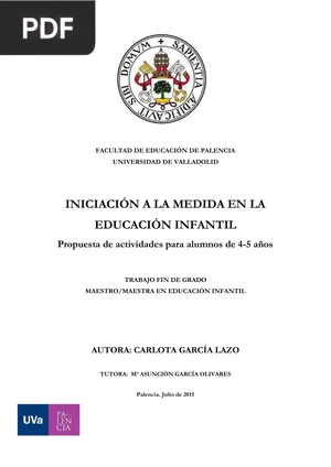 Iniciación a la medida en la educación infantil