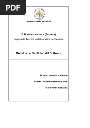 Modelos de Fiabilidad del Software