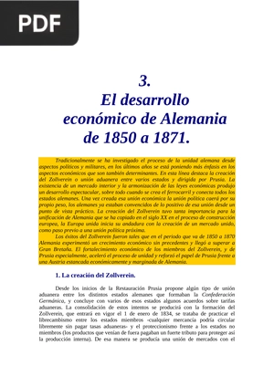 El desarrollo económico de Alemania de 1850 a 1871 (Articulo)