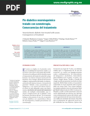 Pie diabético neuroisquémico tratado con ozonoterapia. Consecuencias del tratamiento (Articulo)