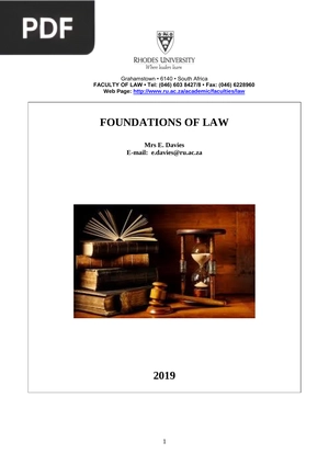 Foundations of law (inglés)