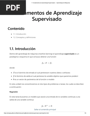 Fundamentos de Aprendizaje Supervisado