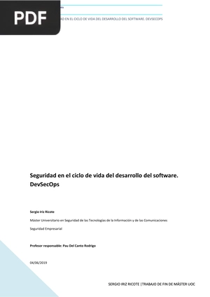 Seguridad en el ciclo de vida del desarrollo del software