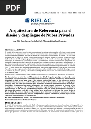 Arquitectura de Referencia para el diseño y despliegue de Nubes Privadas