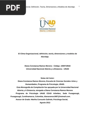 El Clima Organizacional, definición, teoría, dimensiones y modelos de Abordaje