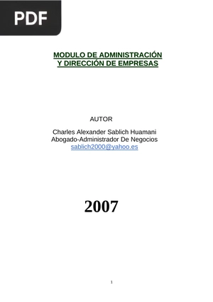 Módulo de Administración y dirección de empresas