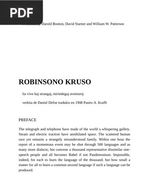 Robinsono Kruso (Robinson Crusoe)