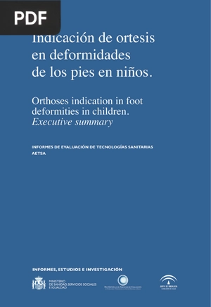 Indicación de ortesis en deformidades de los pies en niños