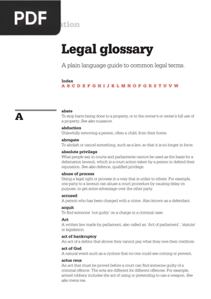 Legal glossary