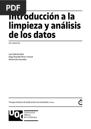 Introducción a la limpieza y análisis de los datos