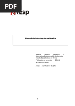 Manual de Introdução ao Direito (Portugués)