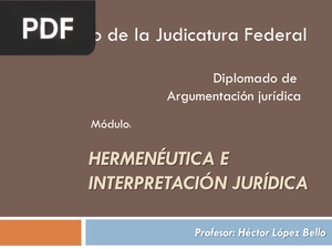 Hermenéutica e interpretación jurídica (Presentación)