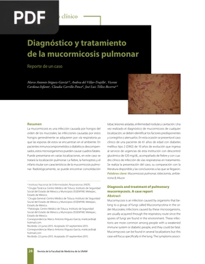 Diagnóstico y tratamiento de la mucormicosis pulmonar