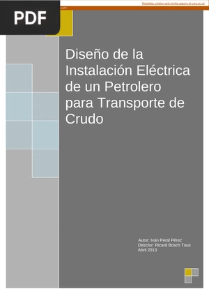 Diseño de la Instalación Eléctrica de un Petrolero para Transporte de Crudo