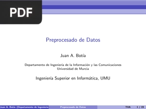 Preprocesado de Datos (Presentación)