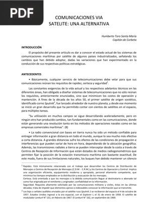 Comunicaciones vía satélite: una alternativa