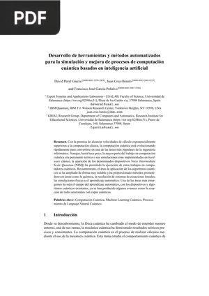 Desarrollo de herramientas y métodos automatizados para la simulación y mejora de procesos de computación cuántica basados en inteligencia artificial