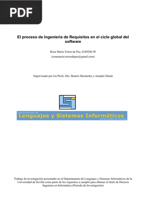 El proceso de Ingeniería de Requisitos en el ciclo global del software