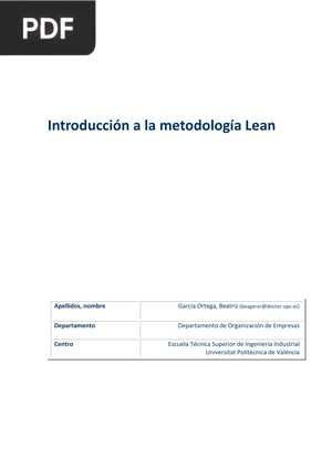 Introducción a la metodología Lean