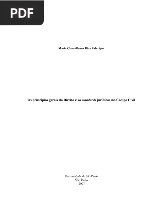 Os princípios gerais do Direito e os standards jurídicos no Código Civil