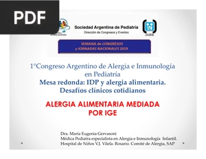 Alergia Alimentaria Mediada por IGE (Presentación)