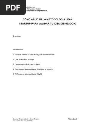 Cómo aplicar la metodología lean startup para validar tu idea de negocio (Articulo)