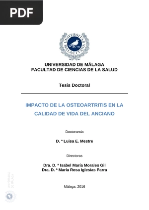 Impacto de la osteoartritis en la calidad de vida del anciano