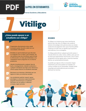 ¿Cómo puedo apoyar a un estudiante con vitiligo? (Articulo)