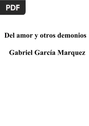 Del amor y otros demonios