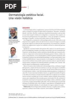 Dermatología estética facial (Articulo)