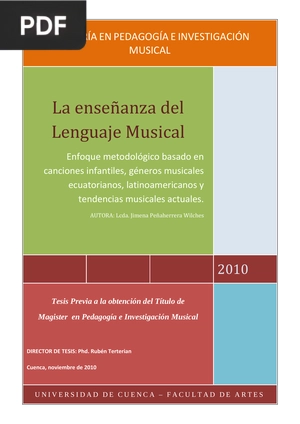 La enseñanza del lenguaje musical