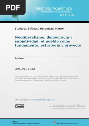 Neoliberalismo,democracia y subjetividad