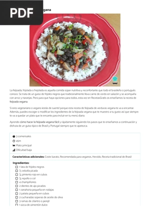 Receta de Feijoada vegana