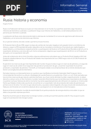 Rusia: Historia y Economía (Articulo)