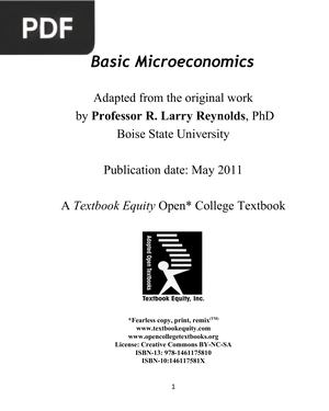 Basic Microeconomics