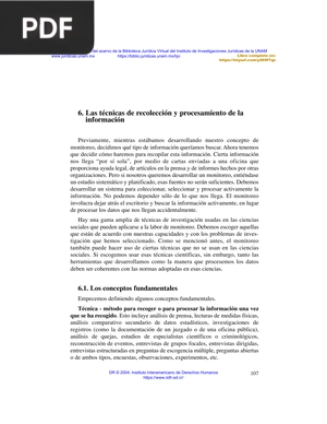 Las técnicas de recolección y procesamiento de la información