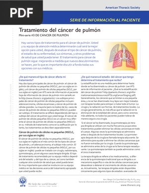 Tratamiento del cáncer de pulmón (Articulo)