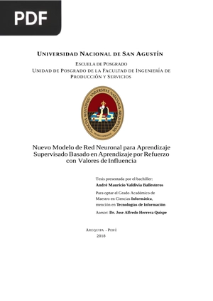 Nuevo Modelo de Red Neuronal para Aprendizaje Supervisado Basado en Aprendizaje por Refuerzo con Valores de Influencia