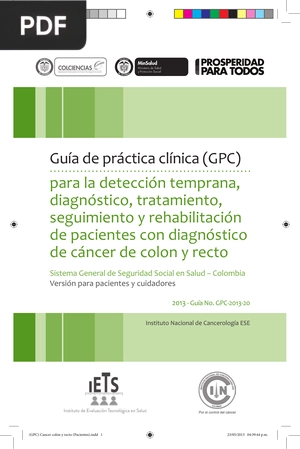 Guía de práctica clínica (GPC) para la detección temprana, diagnóstico, tratamiento, seguimiento y rehabilitación de pacientes con diagnóstico de cáncer de colon y recto