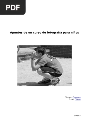 Apuntes de un curso de fotografía para niños