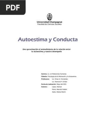 Autoestima y Conducta