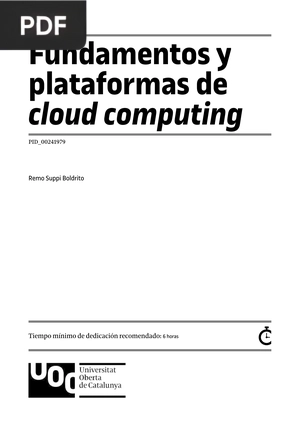 Fundamentos y plataformas de cloud computing