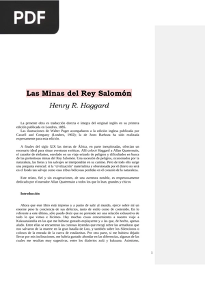 Las minas del rey Salomón