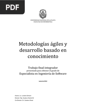 Metodologías ágiles y desarrollo basado en conocimiento