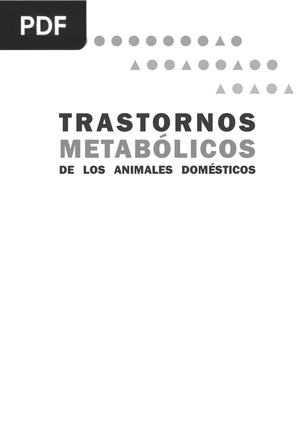 Trastornos metabólicos de los animales domésticos