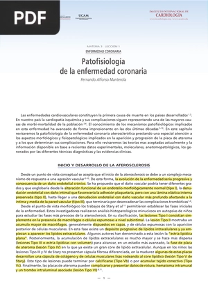 Patofisiología de la enfermedad coronaria