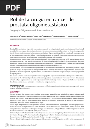 Rol de la cirugía en cancer de prostata oligometastásico (Articulo)